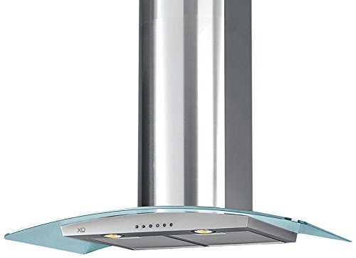 XO XOM30G Wall Mount Glass Canopy Chimney Range Hood, Stainless/Glass