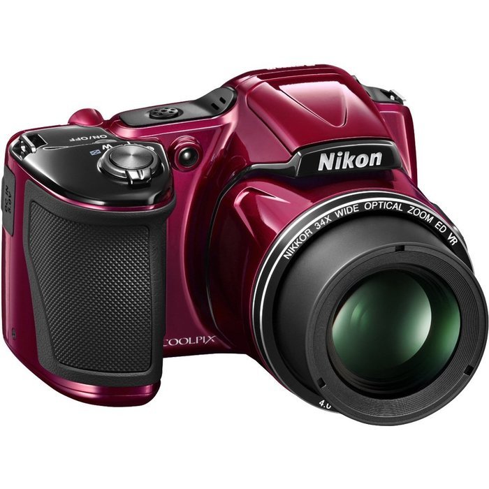 Nikon COOLPIX L830 16 MP CMOS Digital Camera with 34x Zoom NIKKOR Lens and Full 1080p HD Video (Red) (Certified... N3