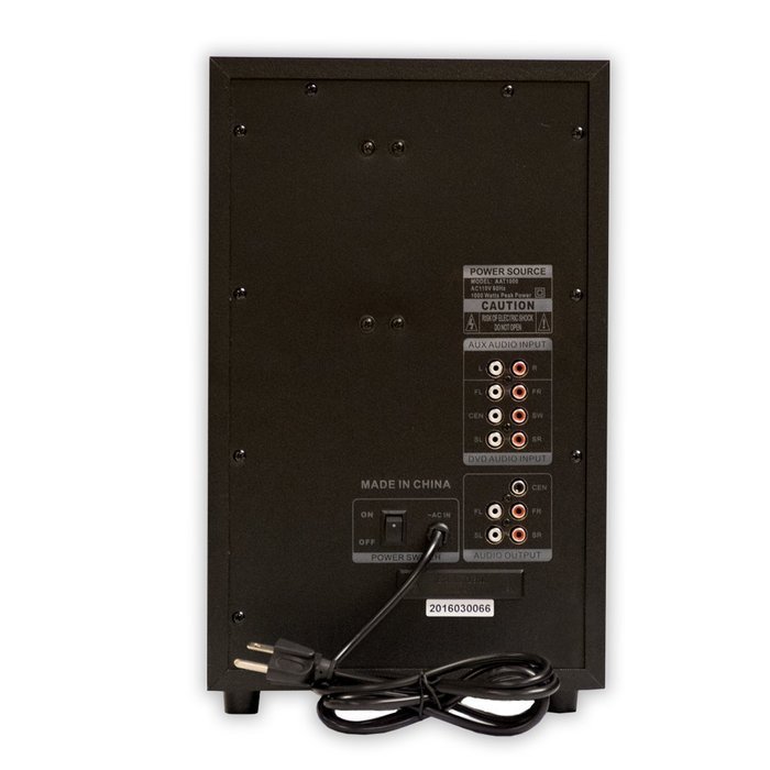 Acoustic Audio AAT1000 Tower 5.1 Speaker System with USB Bluetooth and 2 Extension Cables N5