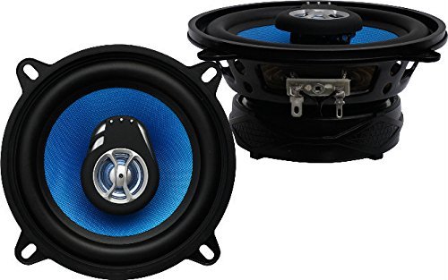 Catchnew&reg; 1 Pair Of 4 Inch Black Coaxial Car Speakers Common To All Vehicles Blue N2