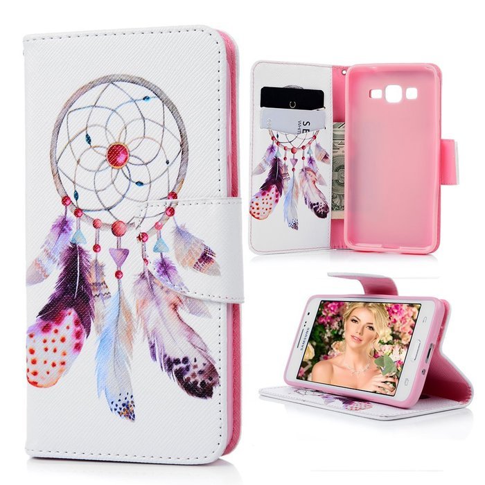 Galaxy Grand Prime Case,Samsung Galaxy Grand Prime Case - Wallet Flip Stand Case PU Leather Case with Shockproof... N10