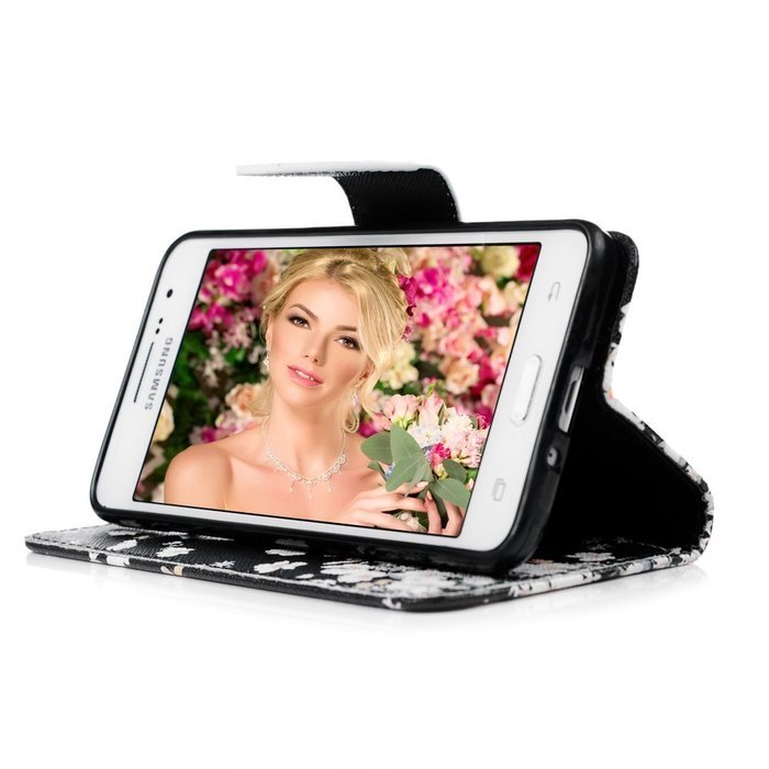Galaxy Grand Prime Case,Samsung Galaxy Grand Prime Case - Wallet Flip Stand Case PU Leather Case with Shockproof... N28