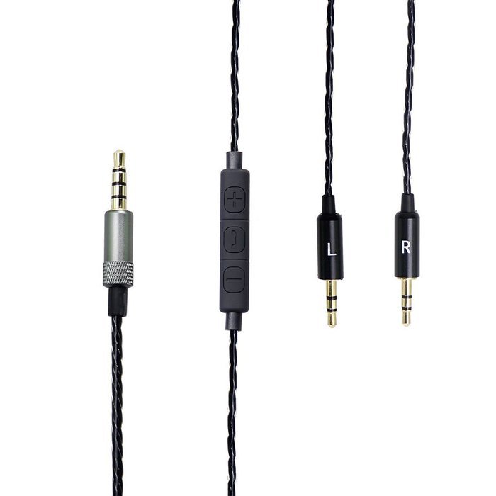 EEEKit 2.5mm to 3.5mm Replacement Stereo Audio Cable Cord Wired Remote w/Microphone Talk For Sol Republic Master... N5