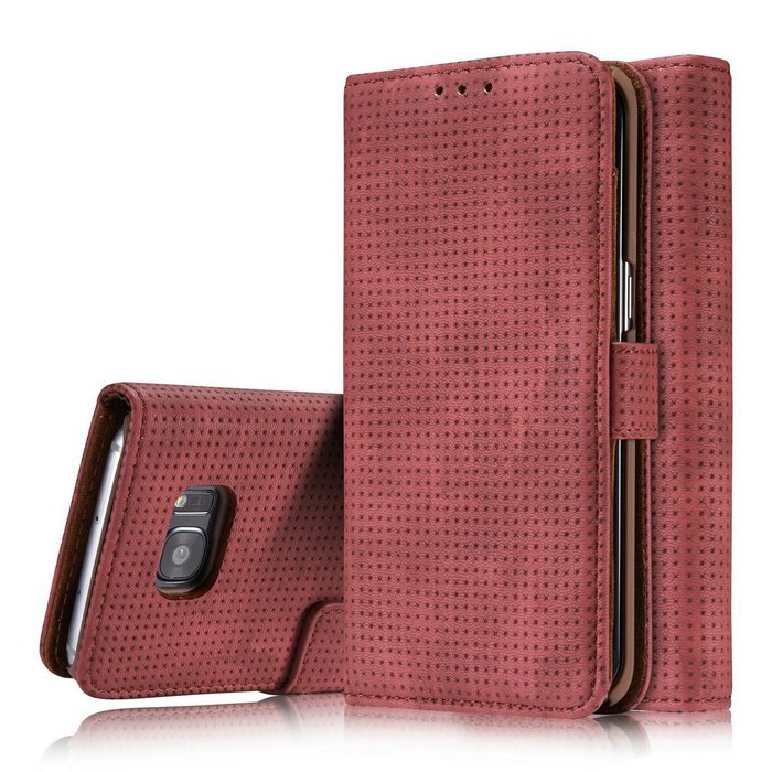 Samsung Galaxy S7 Edge Wallet Pouch, TYoung Classic Breathable Artificial Leather Skin Retro Style Multi-function... N3