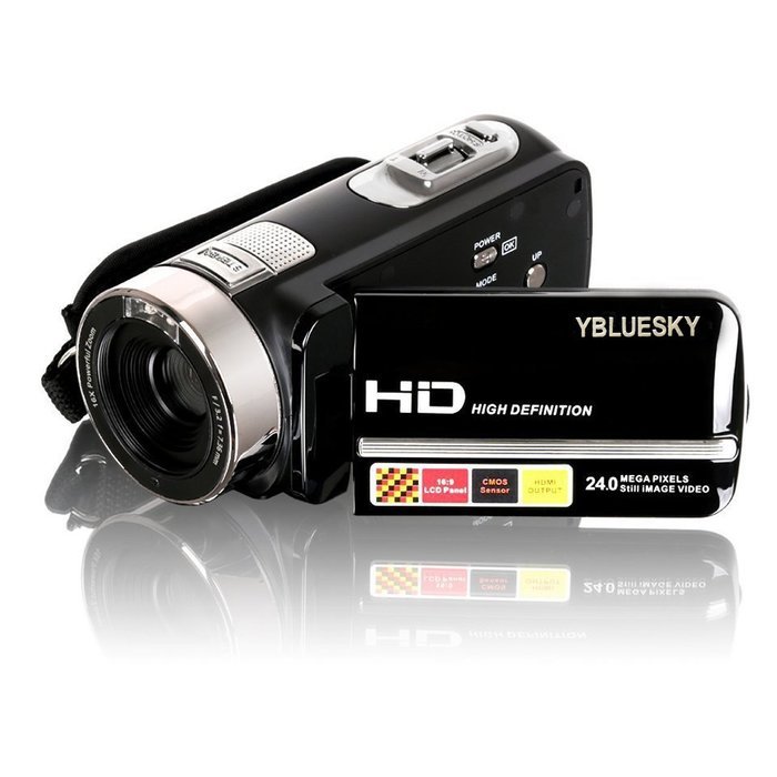 Ybluesky Protable Full HD 1080P Digital Video Camera Camcorder Max 24.0 Megapixels 16X Digital Zoom Video Infrared...