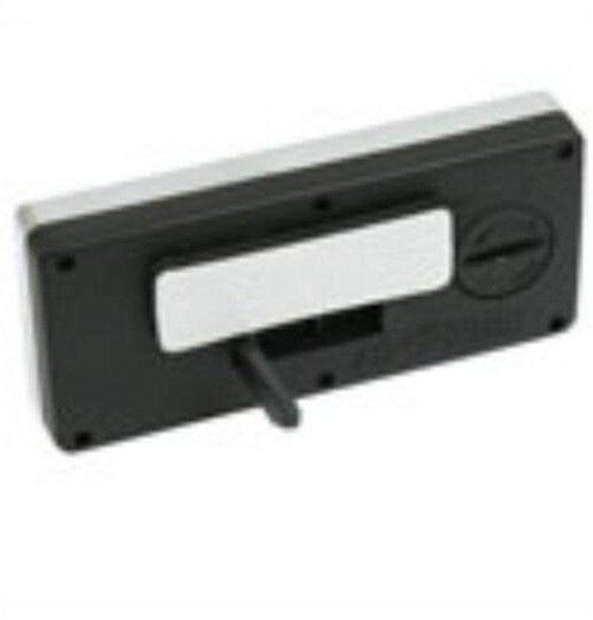 Silver Tone Black Rectangle Car Dashboard LCD Display Digital Clock N2