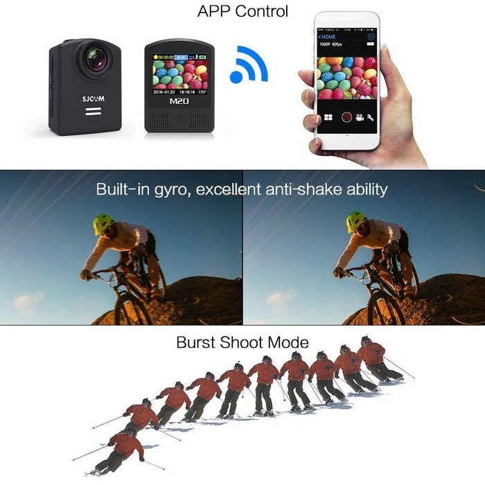 SJCAM M20 2.5K Photo Gyro Video Camcorder Resolution Mini Action Helmet Wifi Camera Waterproof 2160PHD Sport DV...