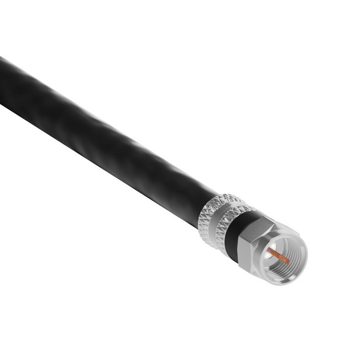 RG-6 | 25 Ft | Black | 2 Pack | UL CL2 Certified Cable Quad Shielded Coaxial Cable For Satellite TV & High Speed... N21