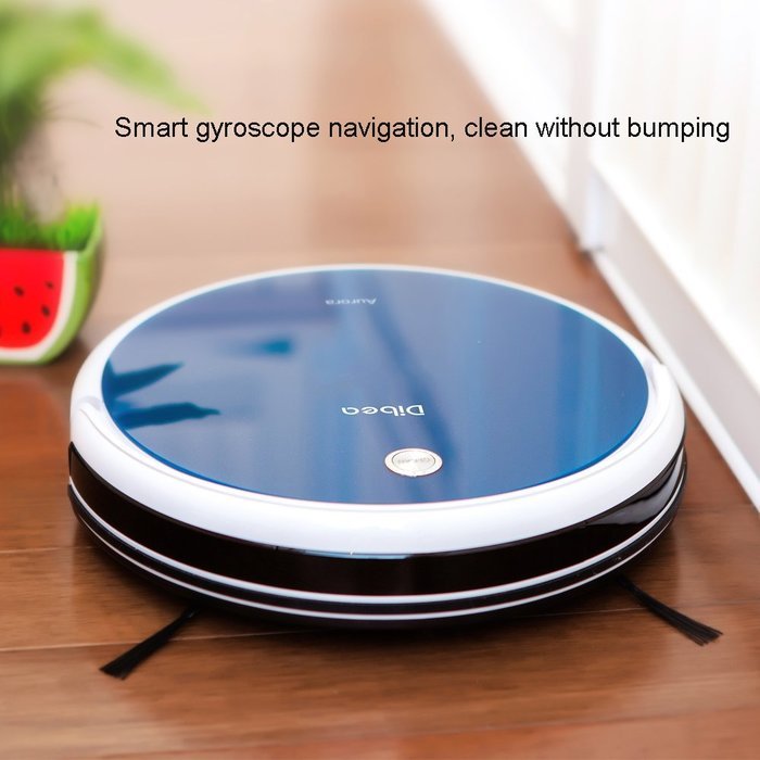 Dibea GT100 Aurora Planned Robot Vacuum Cleaner with Dry & Wet Mop Gyroscope Navigation, Blue N2