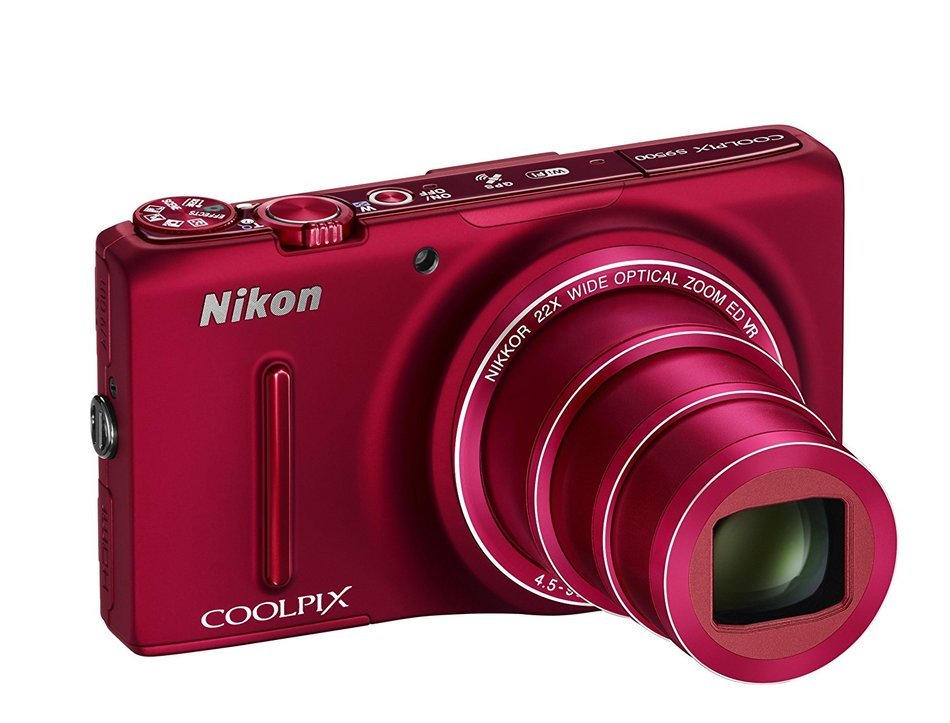 Nikon COOLPIX S9500 digital camera optical zoom 22 times the Wi-Fi-enabled Red Velvet S9500RD