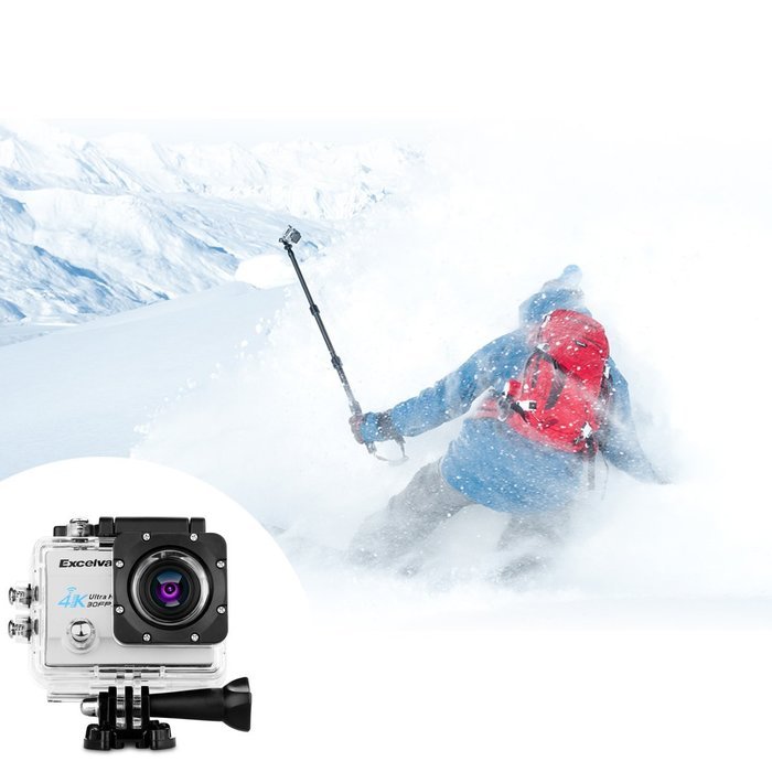 Excelvan Q8 Full HD 4K 1080P Waterproof Sports Action Camera kits with 2.0 Inch WIFI 16MP Accessories (Blue) N3