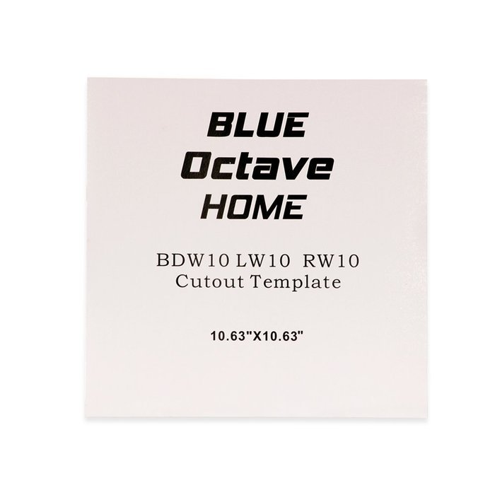Blue Octave RW10 In Wall 10" Passive Subwoofer Speakers Home Theater 3 Sub and 3 Amp Set N2
