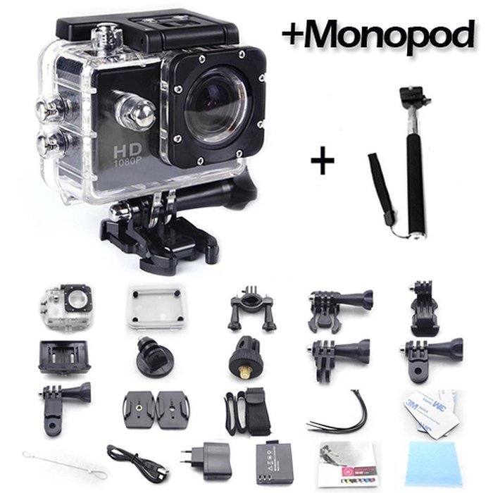 BRAND NEW GoPro HERO 3 Style (Unbranded) 30M Waterproof 1080P HD Sports Camera