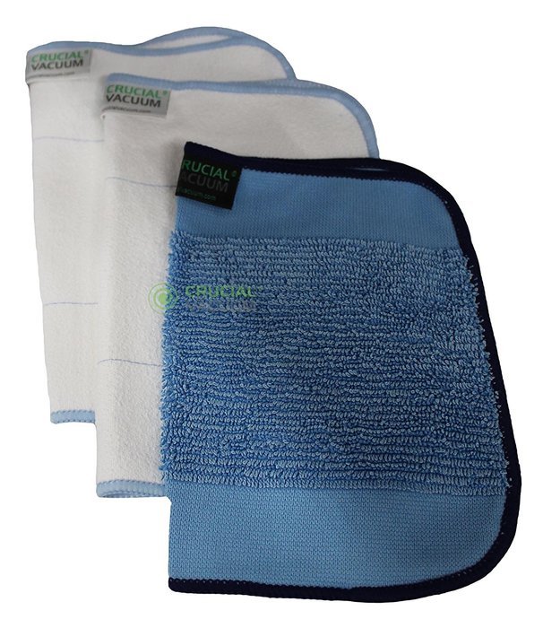 Crucial Vacuum Crucial Vacuum Washable and Reusable Microfiber Mop Pads Fit these Automatic Hard Floor Cleaners... N3