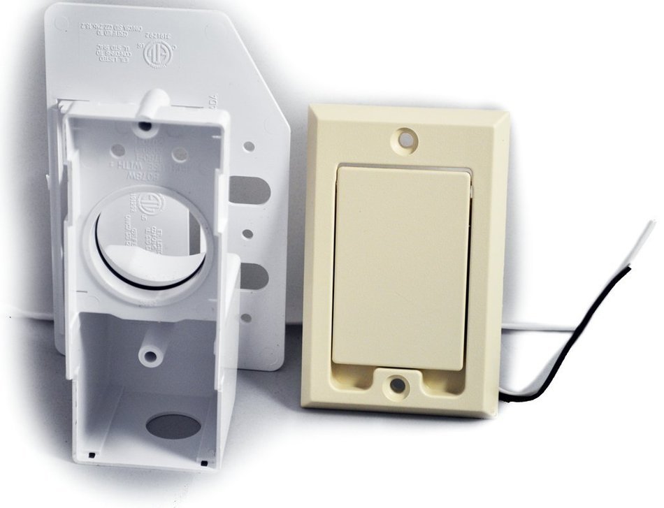 Central Vacuum Cleaner Supervalve Inlet Valve with 110 receptacle, Ivory