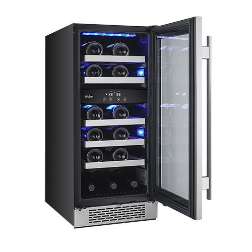 Avallon 23 Bottle 15" Dual Zone Built-In Wine Cooler - Right Hinge N2