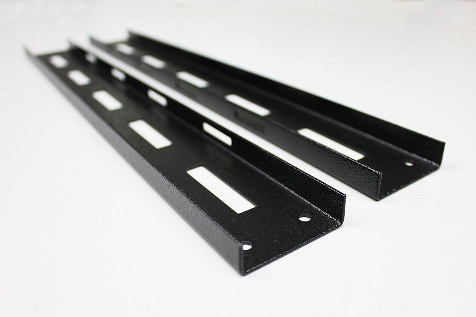 Elite Screens 12" Wall and Ceiling Hanging L-Brackets for Manual/Spectrum/VMAX2 series, Black... N3