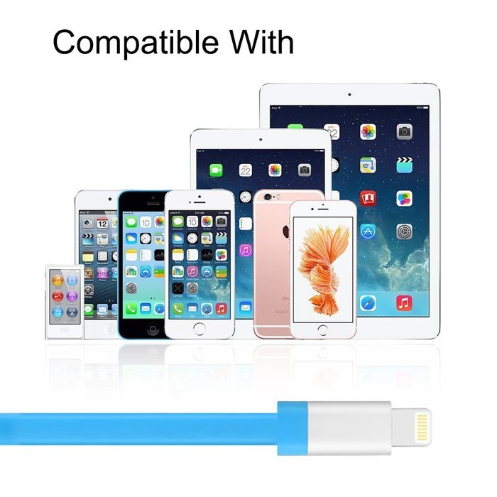 Unique Heavy Flat Charging Cable, Charger(TM)[2pcs 10ft]High Speed Data Transfer Cable For iPhone 6S 6S Plus iPhone...