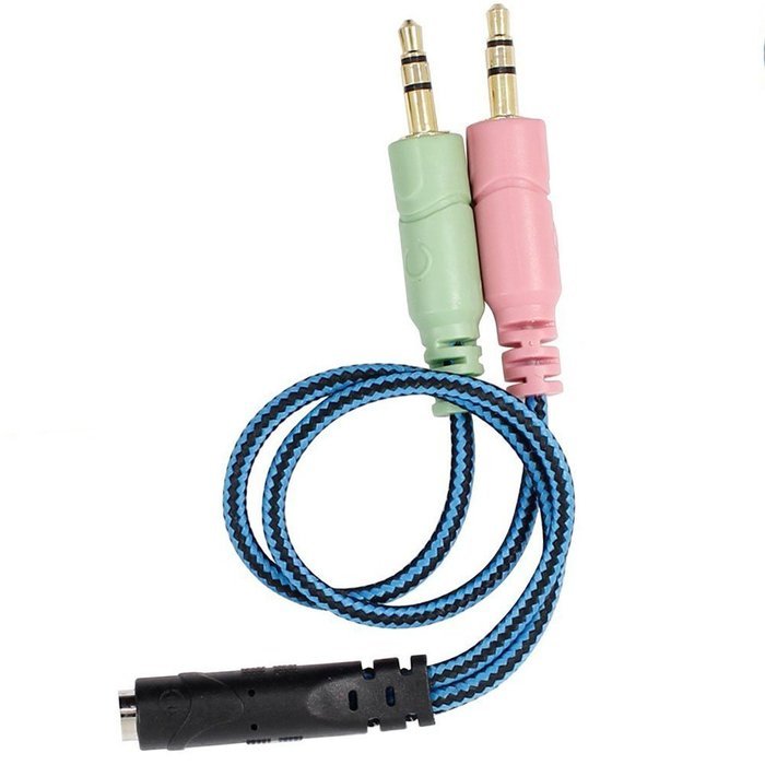 ENVEL 3.5mm Jack Cable Adapter Kit Mutual Convertors for PC headset and Smartphone Tablet Earphone with Headphone... N12
