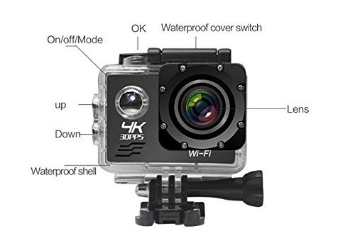 2.0 inch V3 Action Camera 170 Degree Wifi Waterproof Ultra HD 4K Sport DV N4