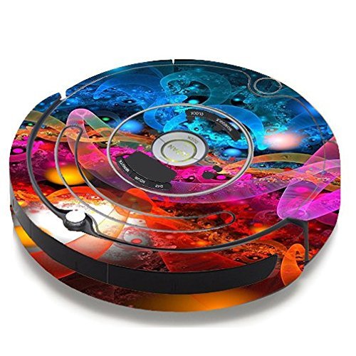 Skin Decal Vinyl Wrap For IRobot Roomba 650 655 Vacuum / Fractal Colors