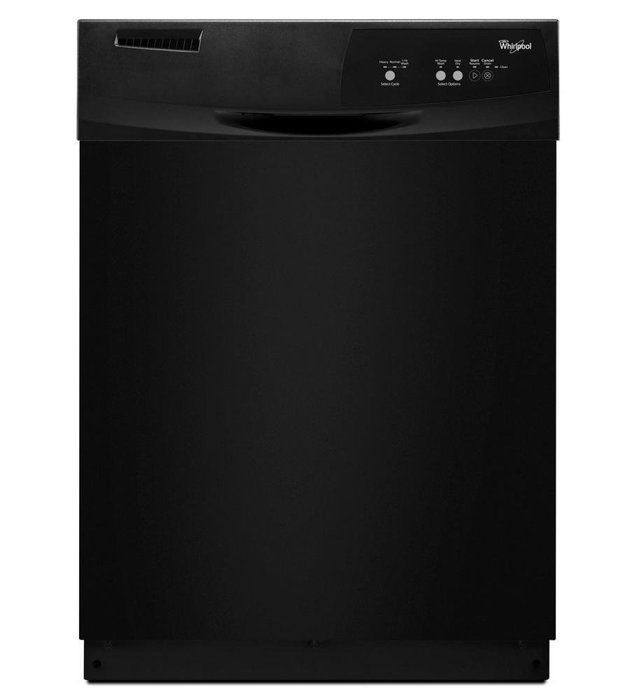 WHIRLPOOL GIDDS-293411 Tall Tub Built-In 24" Dishwasher With Front Controls, Black, 3 Cycles/2 Options