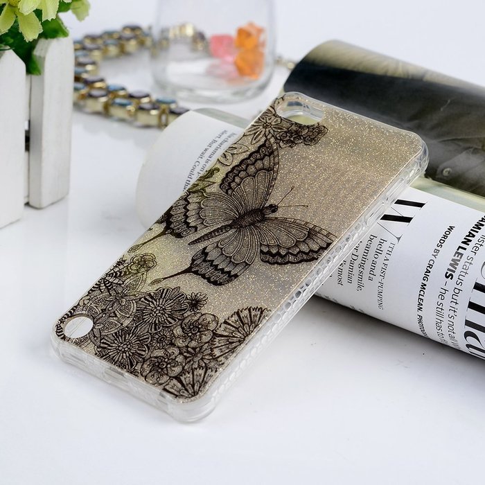 Badalink iPod Touch 5 Case Soft TPU Shockproof Easy Grip Rubber Bumper Frame + PC Back Shell with Color-fading... N54