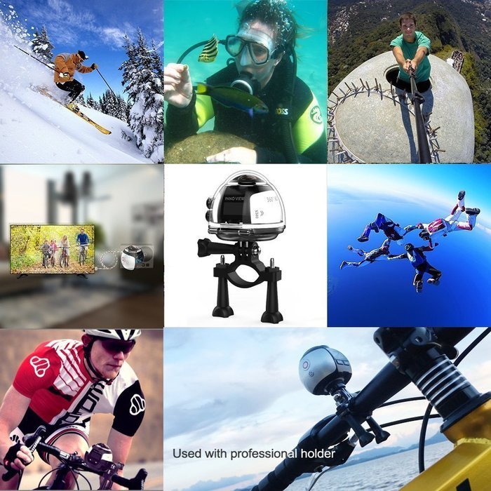 GBD Wireless 360 Degree Panoramic Camera 3D VR Live Video Full View Action Sports Camera with WiFi Waterproof... N12