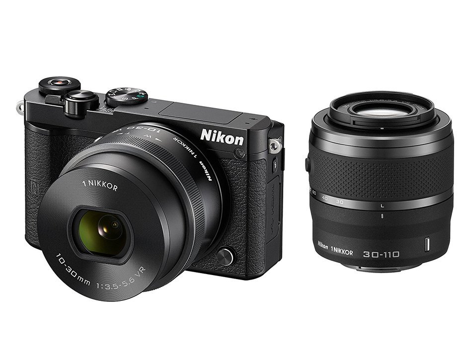 Nikon 1 J5 double zoom lens kit [black]- International Version (No Warranty)
