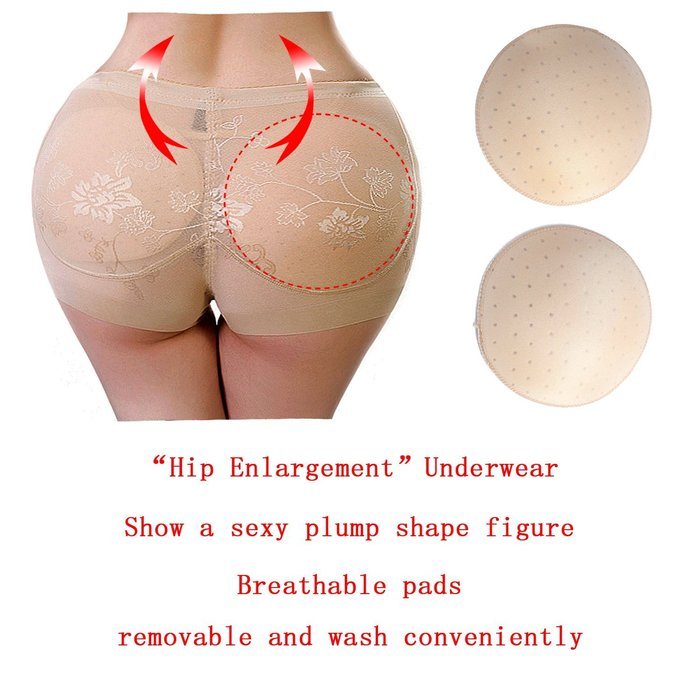 Gotoly Women Lace Padded Seamless Butt Hip Enhancer Shaper Panties Underwear N7