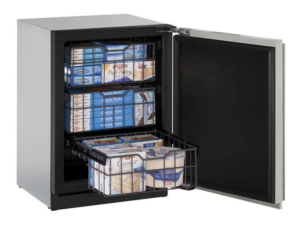 U-Line U3024FZRS00A Built-in Freezer, 4.5 cu. ft., Stainless Steel