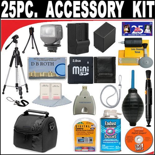 25 PC ULTIMATE SUPER SAVINGS DELUXE DB ROTH ACCESSORY KIT For The Canon VIXIA HV40, HV30, HV20, HG10 High Definition...