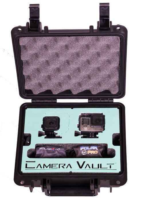 Camera Vault Black Dual GoPro Case for GoPro Hero Session, GoPro Hero 4, Hero 3 and all previous GoPro Hero Models