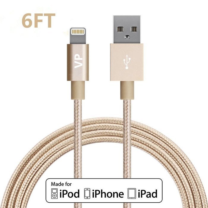 Lightning Cable, VP 2Pack 10 FT iPhone Charger Cord nylon braided for Apple iphone SE, iPhone 7, 6s, 6s+, 6+,... N23