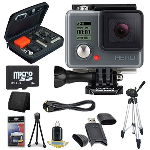 GoPro HERO Action Camera + 32GB microSD Class 10 Memory Card + Micro HDMI Cable + Custom GoPro