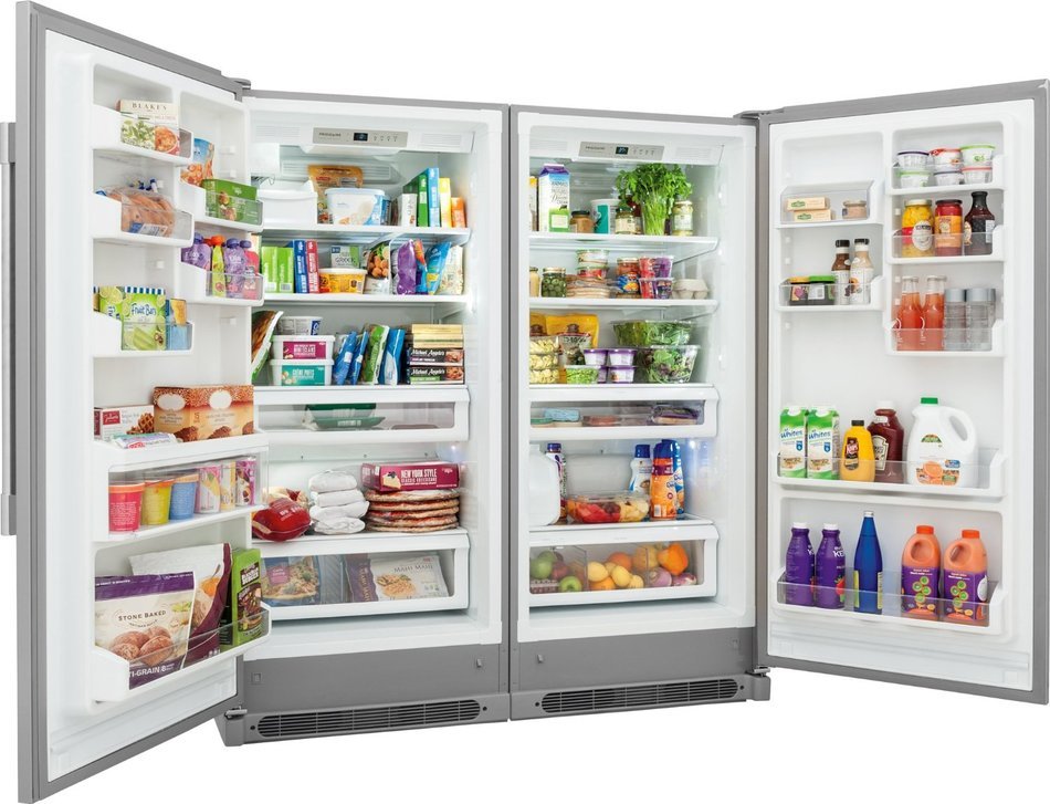Frigidaire Professional Series Built-In All Refrigerator, All Freezer Combo with Easy Care Stainless (FPFU19F8RF_FPRU19F8RF) N2