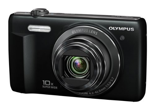 Olympus D-755 Digital Camera 16.0 MP with 10x Optical Zoom HD 720p (Black) (Old Model)