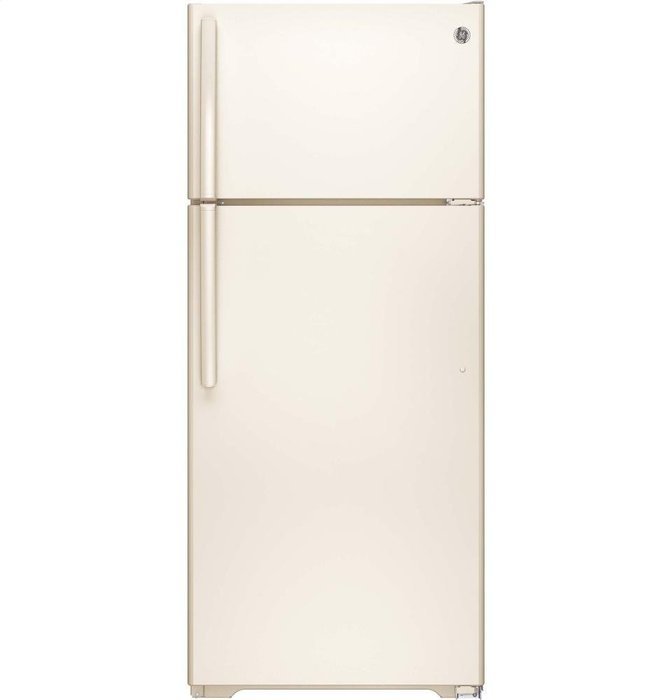Ge GIDDS-632157 Energy Star 17.5 cu. ft. Top Freezer Refrigerator, Bisque, Reversible Door Swing N2