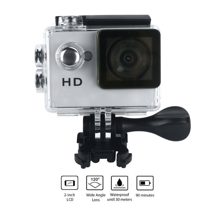 Yuntab Action Camera Sport DV 720P Mini 30-Meter Waterproof 2 inch TFT LCD HD 5MP Helmet Camera Cam Extreme Action...