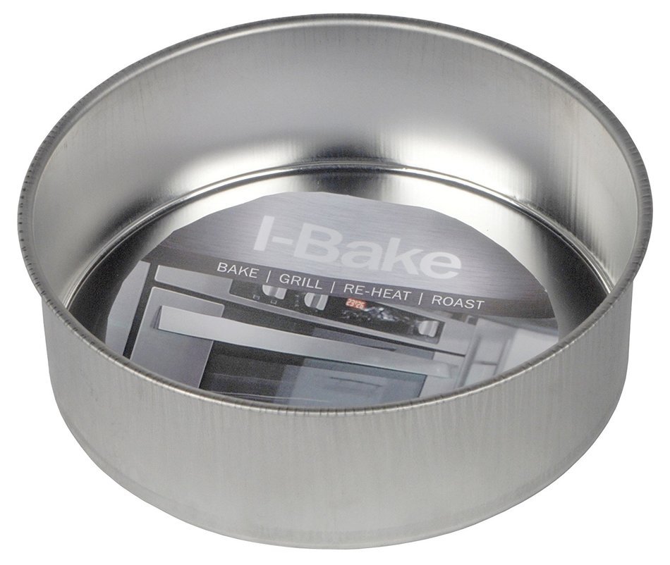 I-Bake 1-Piece 12 x 3-inch Tin Plate 12-inch Round Tin Plate Cake Tin, Sliver