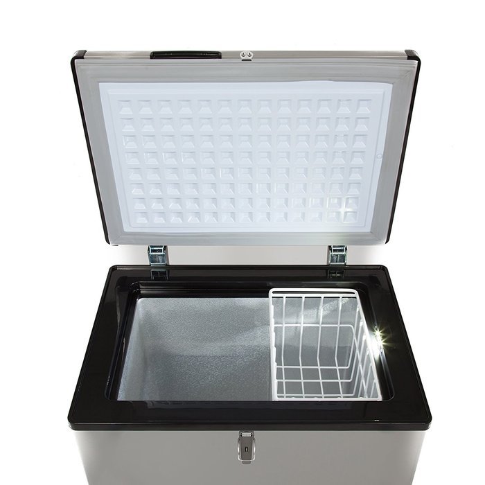 Whynter FM-951GW 95 quart Portable Wheeled Freezer with Door Alert and 12V Option, Gray N7