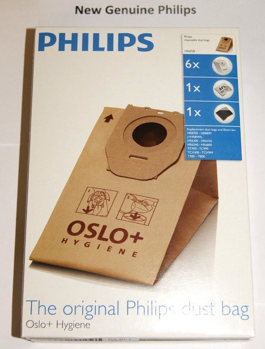 PHILIPS Vacuum Paperbag Dustbag And Filters Pack For TCX605 TCX611 TCX619 TCX623 TCX625 TCX626 TCX627 TCX628 TCX631... N2