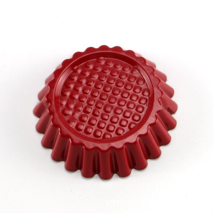 C-xuan 9.5 CM Non-Stick Stainless Steel Mini Tart Pans,Mini Pie Pan (Red)