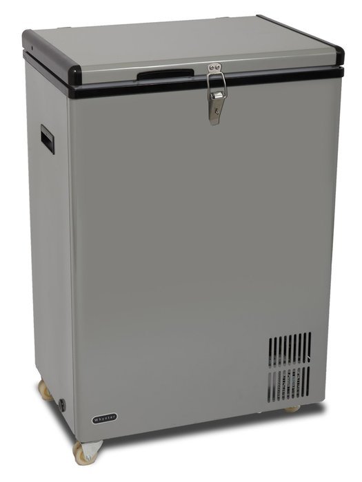 Whynter FM-951GW 95 quart Portable Wheeled Freezer with Door Alert and 12V Option, Gray N8