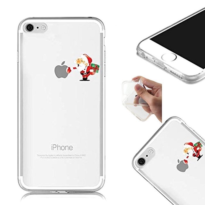 TYoung Case for iPhone 5C Cover [Santa Claus] Pattern Soft TPU Flexible Silicone Case Transparent Clear Crystal... N28