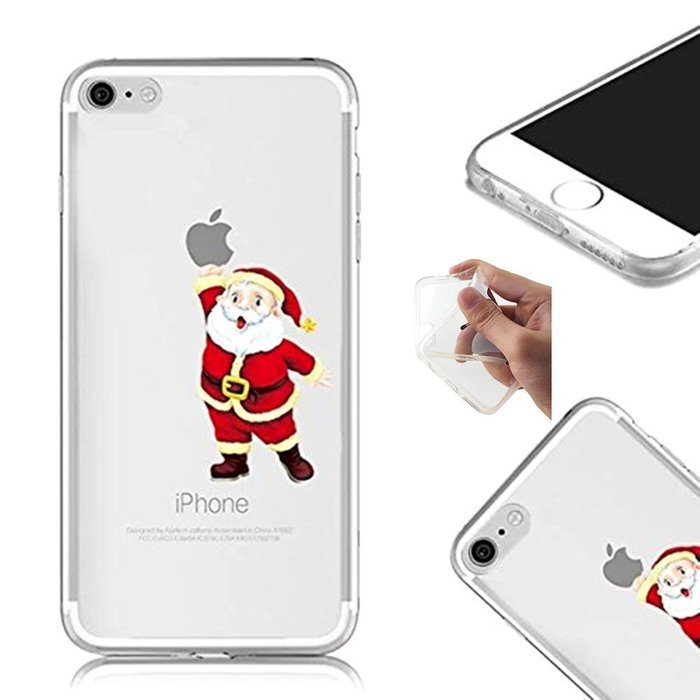 TYoung Case for iPhone 5C Cover [Santa Claus] Pattern Soft TPU Flexible Silicone Case Transparent Clear Crystal... N31