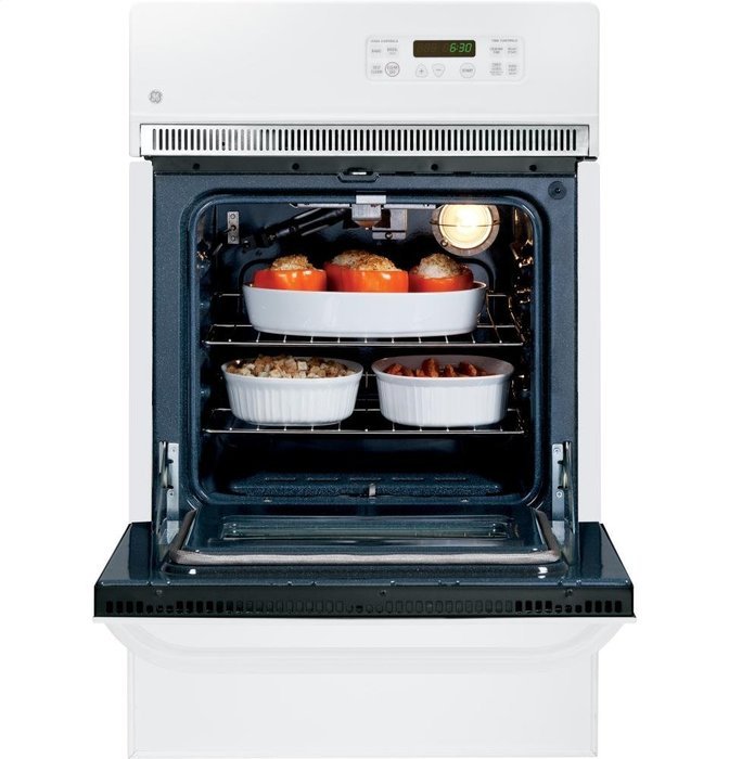 GE JGRP20WEJWW 24" White Gas Single Wall Oven N4