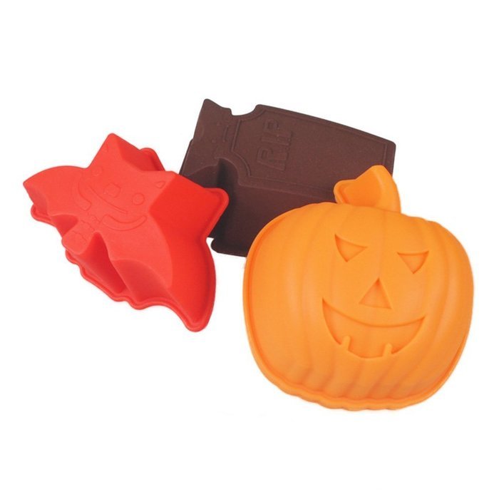 B&Y Halloween Cavity Crafts Silicone Non Stick Cake Bread Baking Mold Muffin Cups N3
