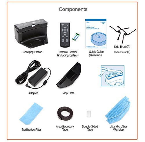 iClebo Arte YCR-M05-20 Floor Mapping Smart Robotic Robot Vacuum Cleaning Cleaner for Home / Office (Color Silver) N4