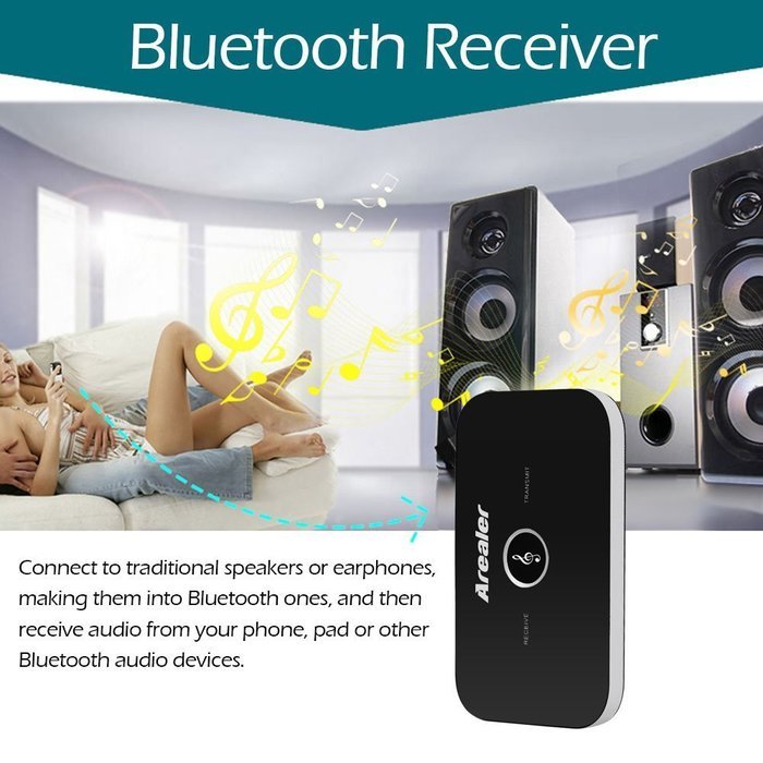 Arealer&reg; B6 2 in 1 Bluetooth Transmitter & Receiver Wireless A2DP Bluetooth Audio Adapter Portable Audio Player...